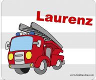 Frühstücksbrettchen PERSONALISIERT Feuerwehrauto mit Namen