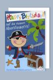 Glückwunschkarte zum Geburtstag - Pirat