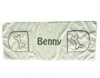 Hunde-Handtuch mit Namen bestickt