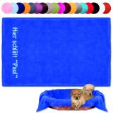 Hunde Kuscheldecke mit Namen bestickt