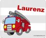 Frühstücksbrettchen PERSONALISIERT Feuerwehrauto mit Namen